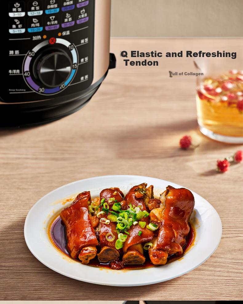 Midea Electric Pressure Cooker, Home Use 5L Double Pot, Large Capacity Multifunctional Rice Cooker, One-Button Air Release, Mechanical Control Electric High Pressure Cooker 11
