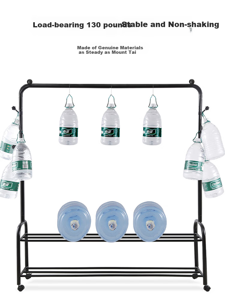Yicainianhua Clothes Drying Rack, Floor-Standing Indoor Bedroom Hanger, Balcony Simple Clothes Drying Stand, Clothes Drying Pole, Clothes Hanger 2095 4