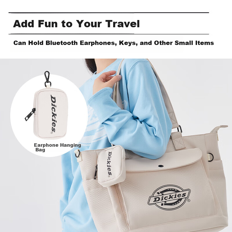 Dickies Crossbody Bag for Women, Shoulder Bag with Multiple Pockets, DK Fashion Casual Shoulder Bag, Outdoor Travel Large Capacity Shopping Versatile Handbag