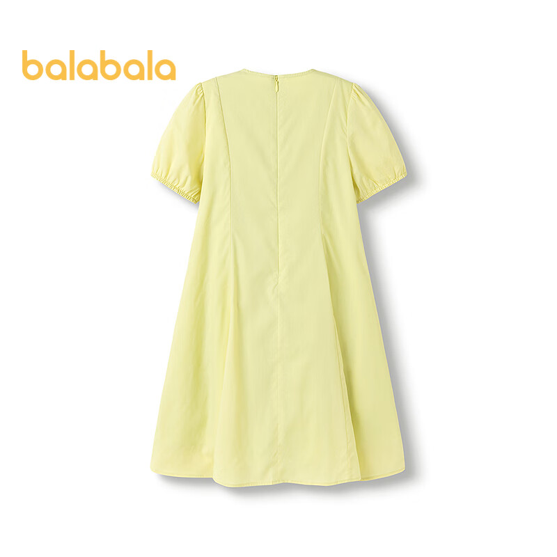 BALABALA Girls' Dress Children's Summer Dress for Older Kids with Bow Tie Sweet And Fashionable