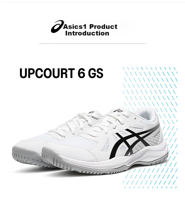 Asics Comfortable Breathable Children's Badminton Shoes Indoor Sports Shoes 1074A045-101 35.5 1