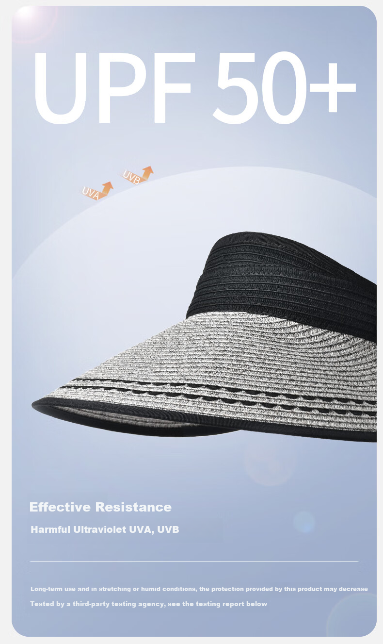 Kenmont Foldable Wide Brim Open Top Sun Protection Straw Hat for Women Spring Summer Beach UV Protection Vacation Sunshade Hat 6062 4