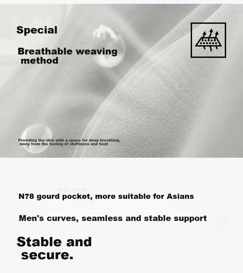 YOUKESHU [N°8 Ice Silk] Men's Underwear, Cool Ice Silk Seamless Boxer Briefs, Four-Corner Shorts, [Special Clearance Sale] 8
