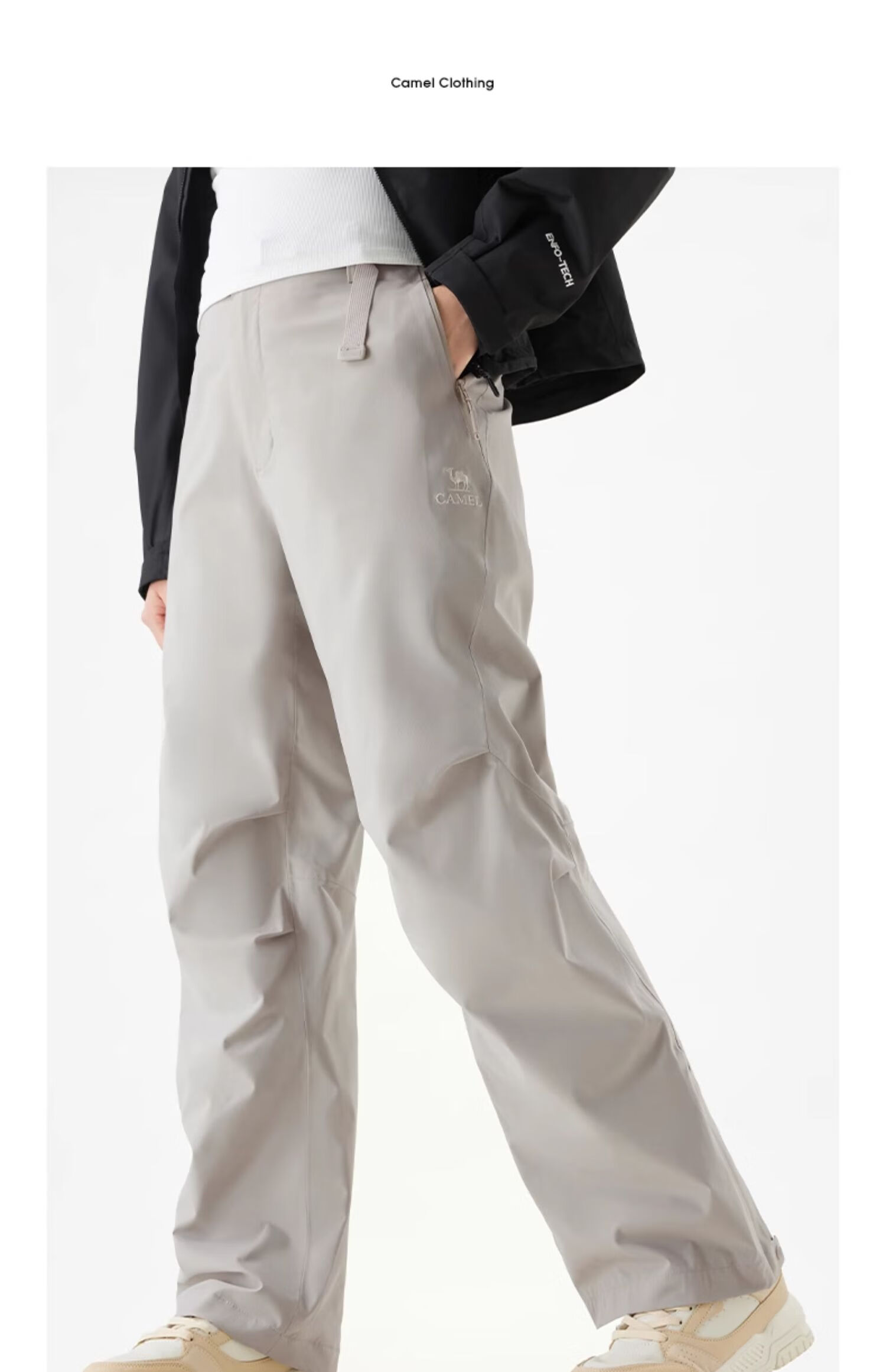 CAMEL Women's Three-Protection Waterproof Windproof Fleece-Lined Hiking Pants Autumn Winter Paratrooper Trousers 11