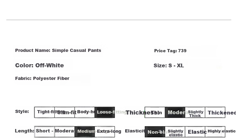 Dme Warm Brushed Harem Pants, Winter Mid-Rise Loose Trousers, Women's Plaid Casual Pants, Off-White, S 6