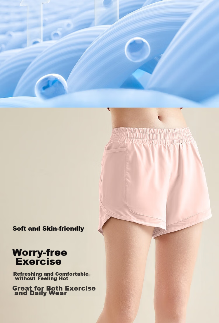 Fandimu Women's Sports Shorts, Spring And Summer Fitness Yoga Pants, Breathable Two-Piece Look Cycling Running Shorts, Summer Miracle Shorts 3