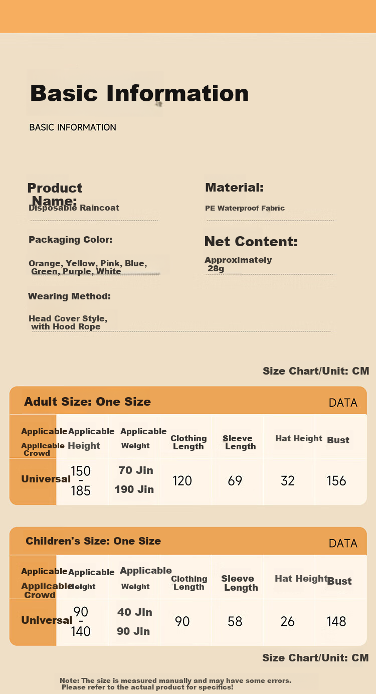BADIGAO Disposable Raincoat for Children, Thickened Card-Style Long Full-Body Storm Protection, Transparent Rain Poncho for Students' School Commute, Hiking And Cycling 9