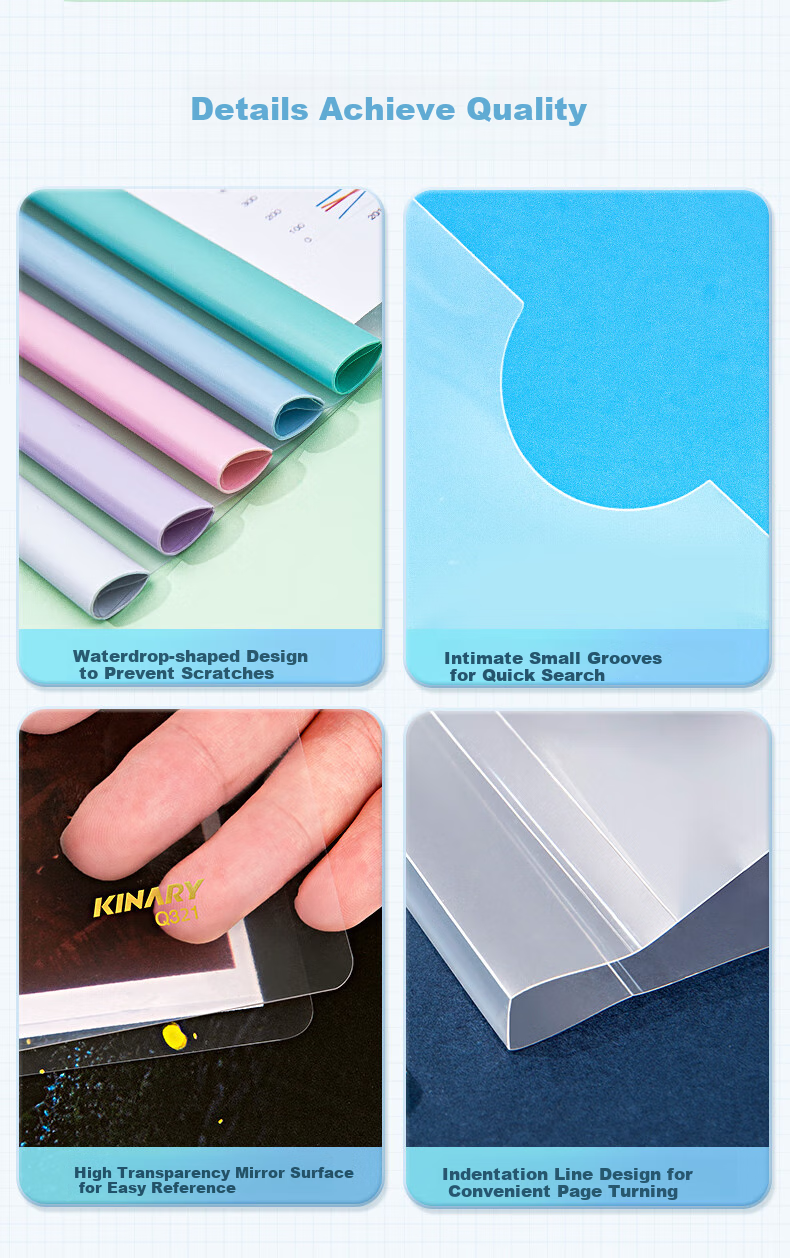 Jindeli 10 Pieces, 8mm Colorful Morandi Water Drop Pull Rod Clips, A4 Transparent Document Folder, Student Exam Paper Clip, File Folder, Resume, Prenatal Checkup Report Organizer, Office Supplies, Q321 2