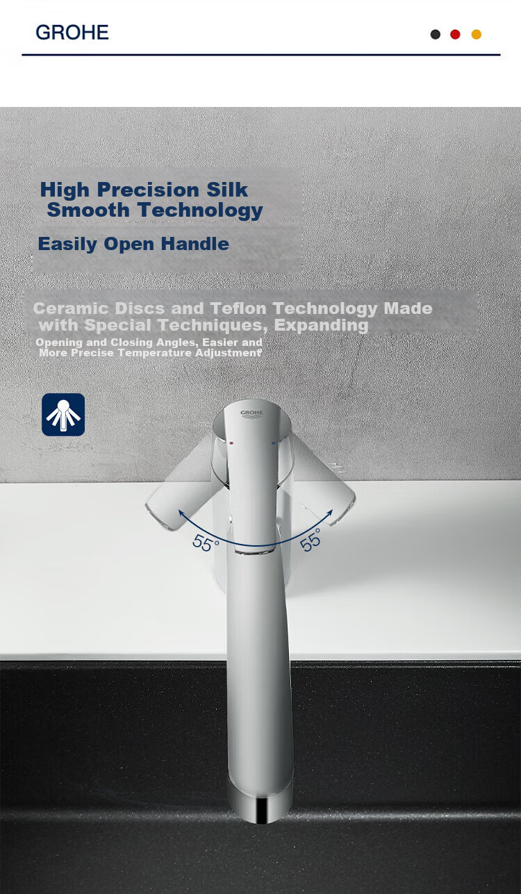 GROHE Kitchen Bathroom Balcony Pull-Out Faucet, Rotatable Swivel, Original Imported 3030710C 5