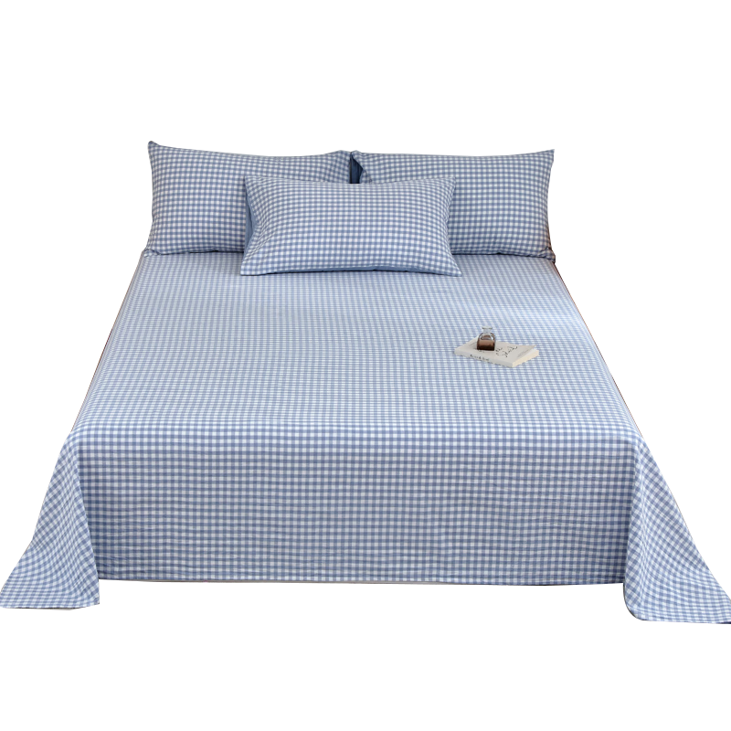 MINISO , Class A 100% Pure Cotton Bed Sheet, Single Piece All-Cotton Flat Sheet, 160x230cm, Dormitory Single Bed, 1.2x2 Meters