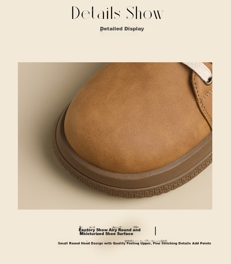 ZHR Bokeng Women's Shoes, Spring And Autumn Modern Elegant Retro Leather Shoes, Thick-Soled Versatile Loafers, Casual Shoes JF131, Apricot Color, Size 36 8