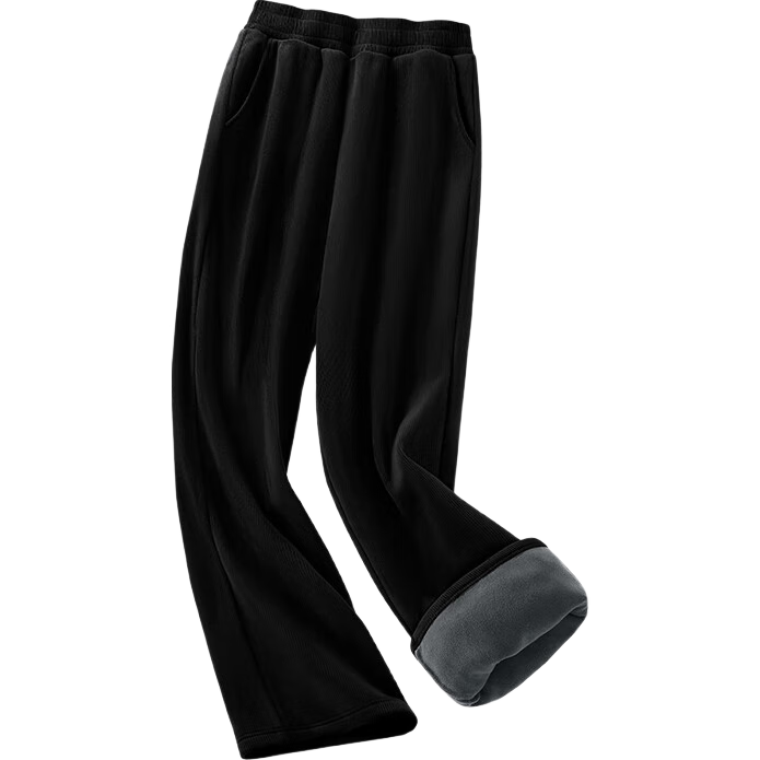 Baleno Fleece-Lined Straight-Leg Pants for Women, New Autumn And Winter 2026 Style, Thickened Warm Narrow High-Waist Wide-Leg Casual Trousers with Extra Fleece Lining