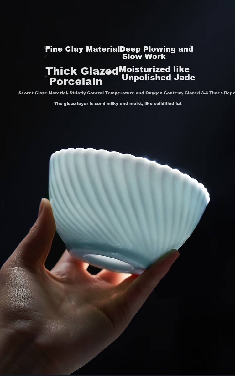 JD Original Bowl And Plate Tableware Set, Ceramic Dinnerware Gift Box for Housewarming, Qingkongjimoyue 66-Piece Set 5