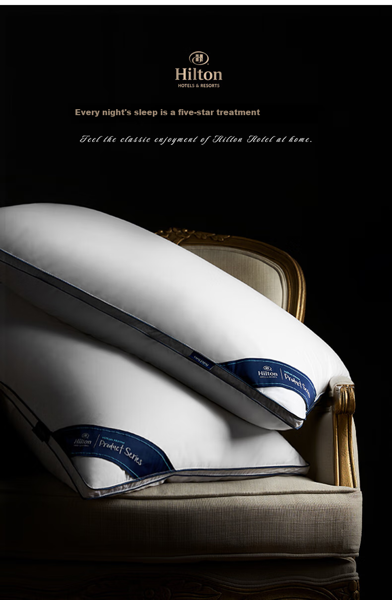 Canasin Hilton Hotel down Pillow, 95% Hungarian White Goose Down Pillow Core, Single Pack, 74*48cm Low Pillow 4