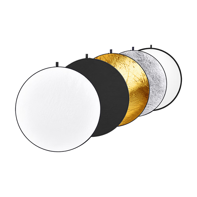 NEEWER 80CM 5-in-1 Reflector Photography Studio Foldable Fill Light Panel Portable Outdoor Photo Soft Light Board Gold Silver Black White Light Blocking Panel Shooting Props