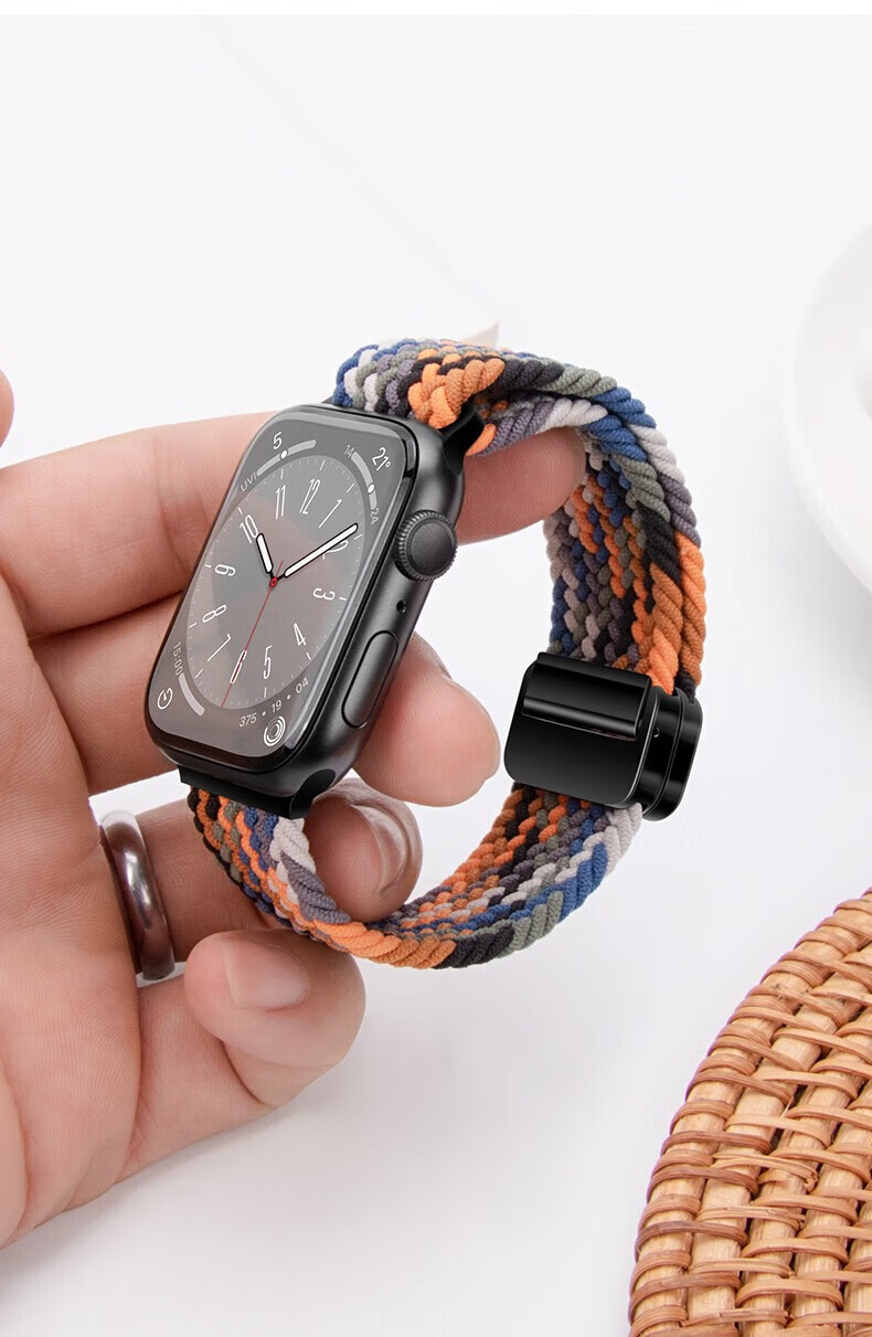 Watchbond Compatible with Apple Watch S11/S12 Band, Apple IWatch Ultra 4/3/2 Band, Braided Loop Clasp for S10/S9/8/7 Men's Style, 46/49mm Wristband 3