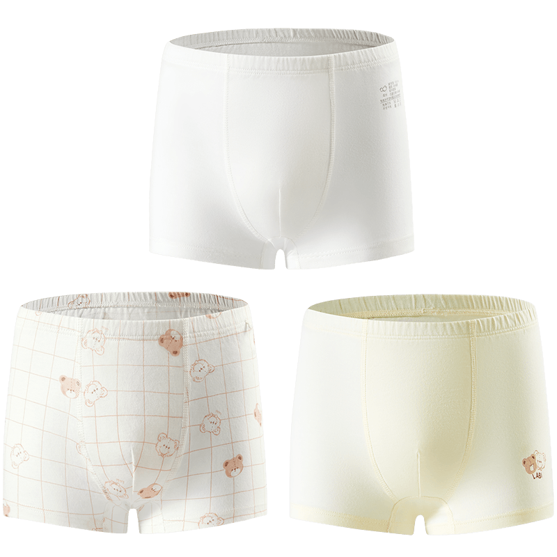 Labi Baby Boys' Cotton Boxer Briefs, All-Season Underwear for Older Children, 3-Pack, Special Color, Size 120