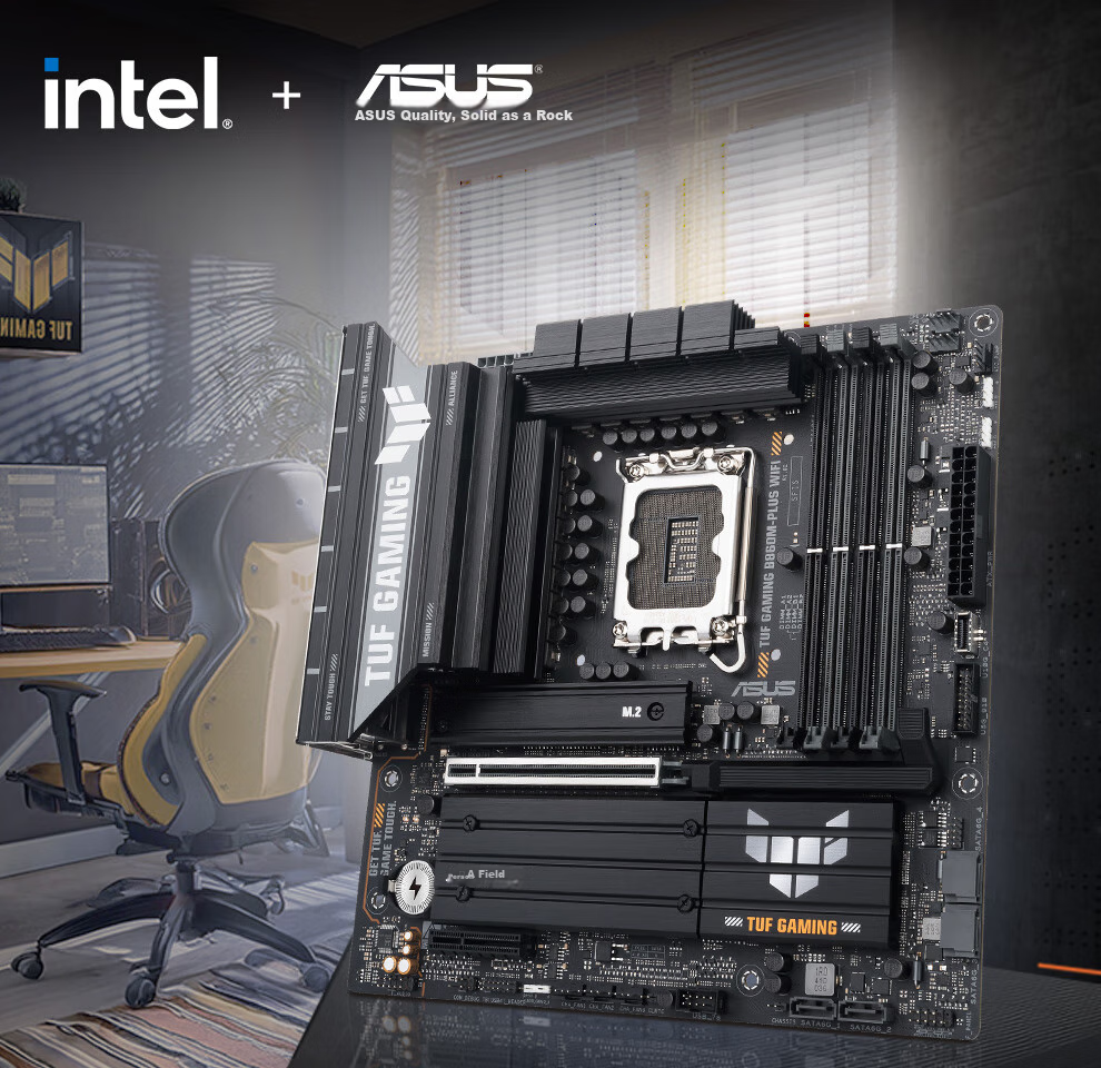 ASUS TUF GAMING B860M-PLUS WIFI Motherboard, Supports CPU 270K/265K/245K (Intel B860/LGA 1851) 1
