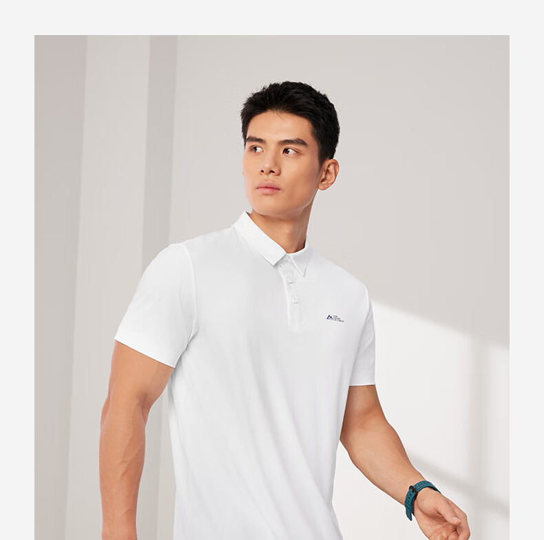 361° Men's Short-Sleeve Polo Shirt for Summer Sun Protection, Loose-Fitting Sports Ice Silk Fitness T-Shirt, Half Sleeve Men's Style 652524103D-8 17