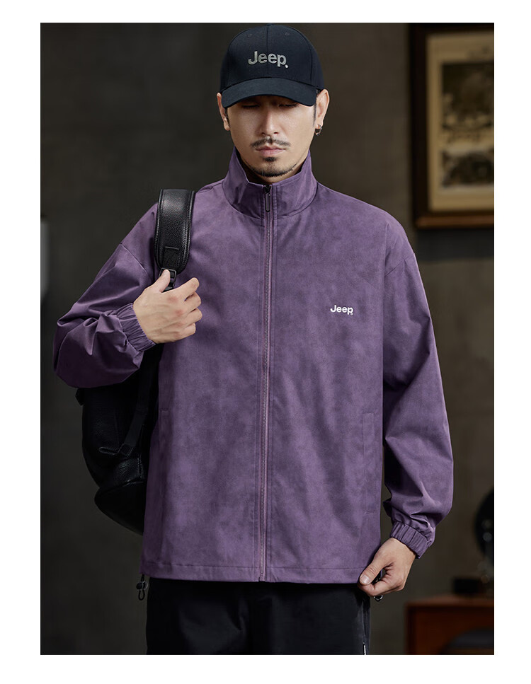 JEEP Waterproof Men's Jacket, 2026 Spring And Autumn New Trendy Versatile Outerwear, Lapel Collar Motorcycle Jacket for Me 12