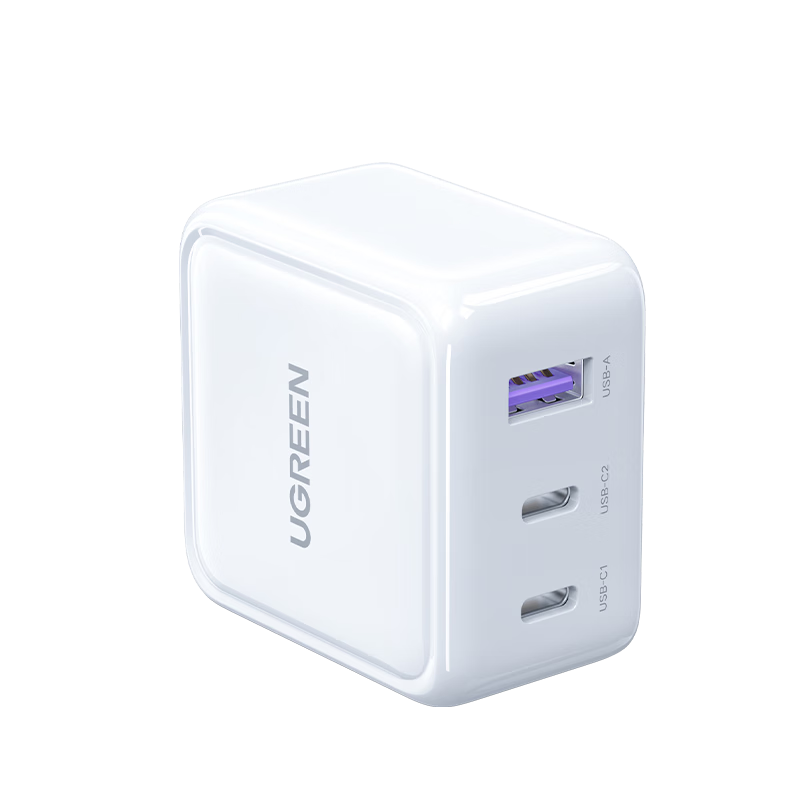UGREEN 35W Charger, GaN Charging Head, Three-Port Multi-Port Compatible with Apple IPhone 18 Pro Max Fast Charging/17 Duo/16 Huawei Phones, USB/Type-C Fast Charging Plug