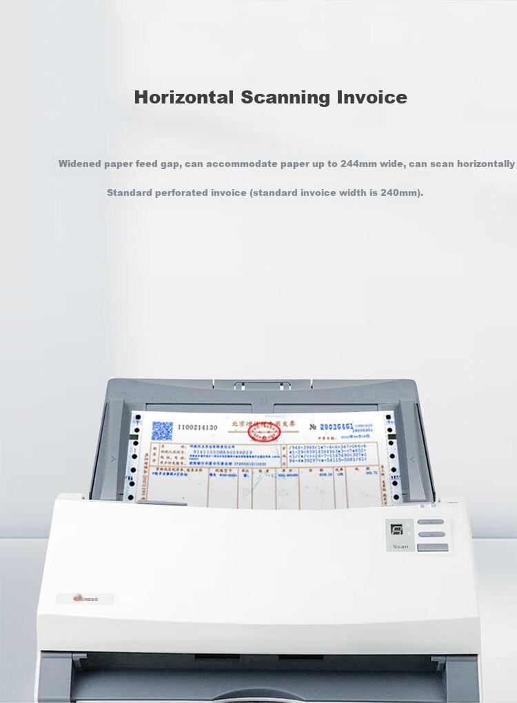Hanvon HW-6140, A4 Size Double-Sheet Scanning, Automatic Document Feeder, ADF, Hanvon Optical Character Recognition Scanner, 40 Pages/80 Sheets Per Minute, Official Standard Configuratio 3