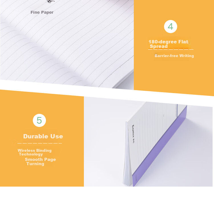 COMIX 12 Books, 30 Pages A5 Wirebound Soft Cover Notebook, Student Homework Book/soft Cover Journal/office Supplies, C4801 4