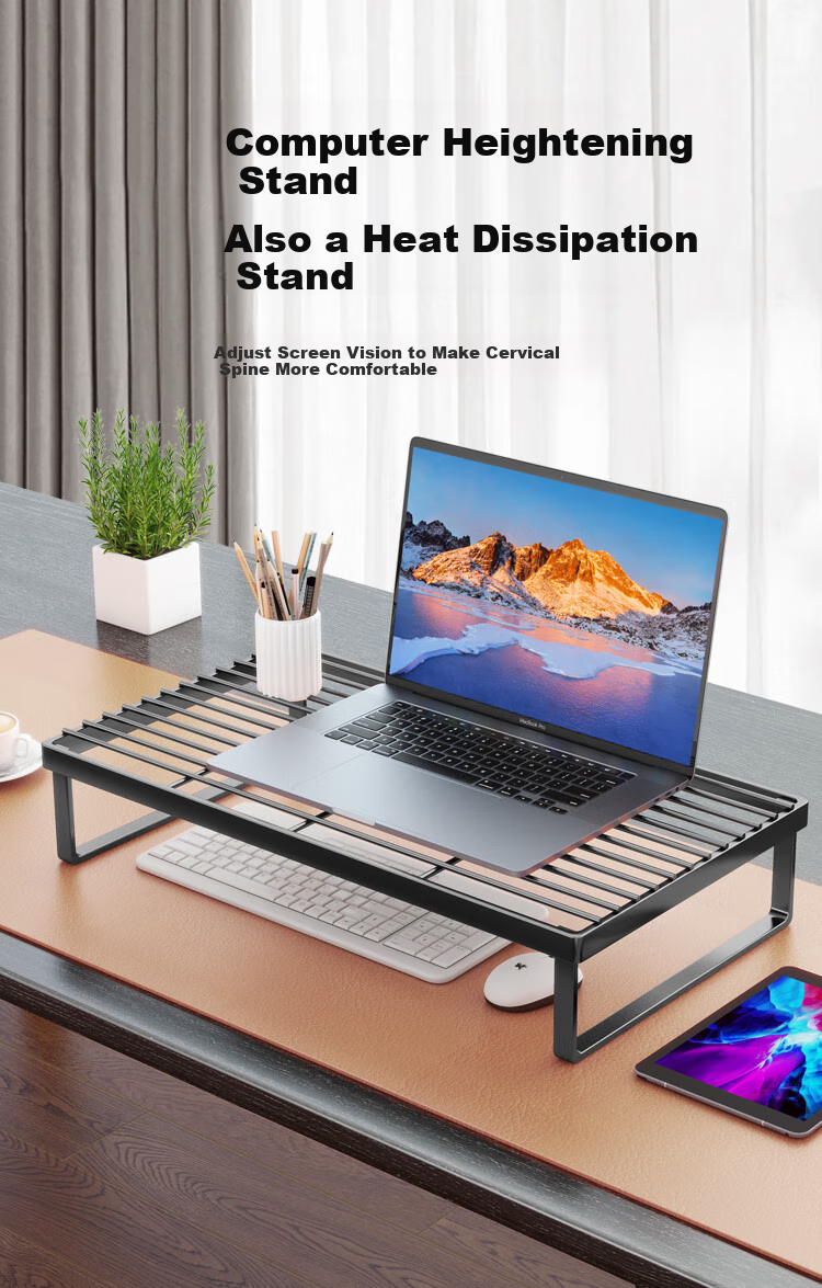 ATSCORE Laptop Cooling Stand, Aluminum Alloy Foldable Portable Vertical 6-Level Adjustable Desktop Riser, Collapsible Ergonomic Multi-Purpose Support Stand 1