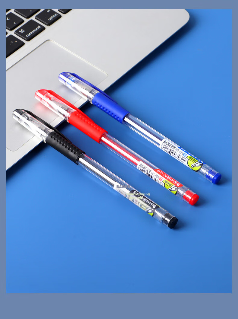 BAOKE ST880 Gel Pen 0.5mm Blue ST Conical Tip Pen for Students, Office, And Signing 12 Pens/Box 8