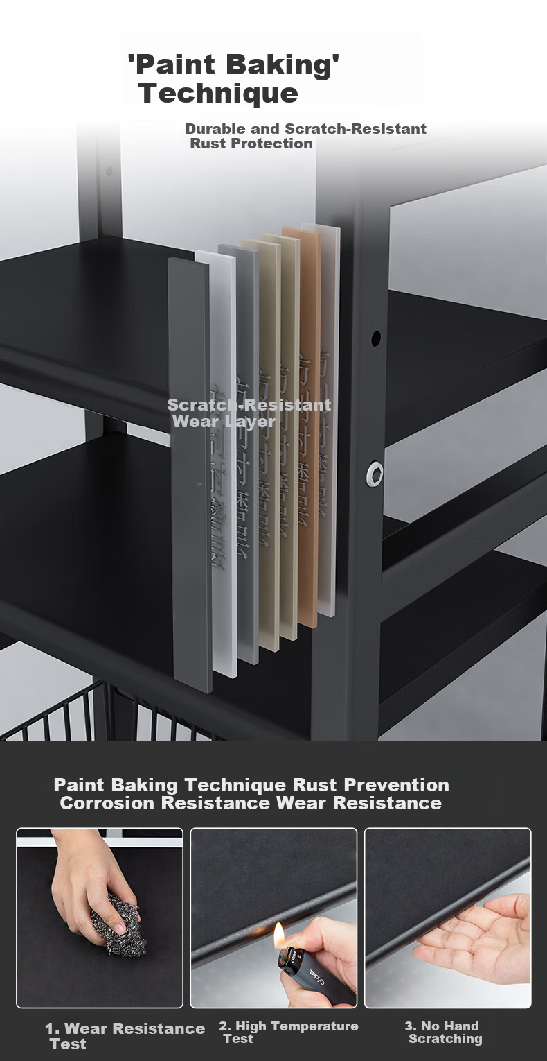 Shunyou Kitchen Storage Rack, Household Vegetable Basket, Storage Shelf, Multifunctional Storage Basket, Floor-Standing Multi-Layer Vegetable Rack SY-081 6