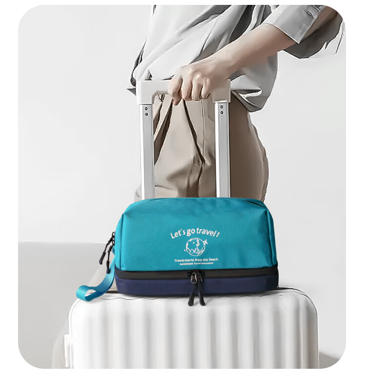 Banzheni Toiletry Bag for Men And Women, Travel Fitness Swimming Makeup Storage Bag, Underwear Organizer, Business Trip Wet And Dry Separation Waterproof Large Capacity 2
