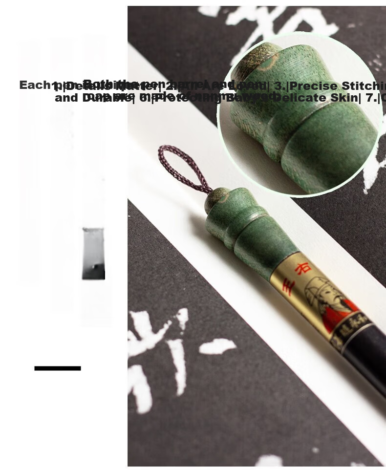 Huying Calligraphy Brush with Mixed Hair, Professional-Grade Chinese Calligraphy Brush, Four Treasures of The Study, Shanzhanhu Brush, Soft Brush for Calligraphy, Specialized Brush for Regular Script, Jade Dew 10