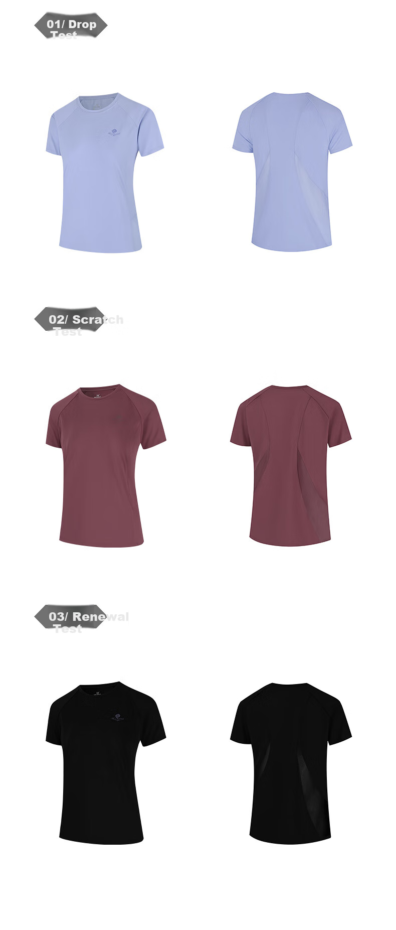361° Women's Short-Sleeve Summer Clothing, New Cool-Feeling T-Shirt, Sun Protection Shirt, Ice Silk Athletic Running Top 662524116-2 47