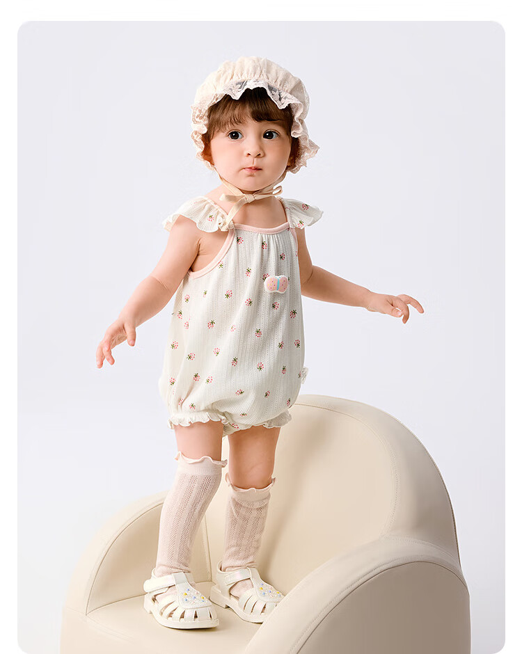 BALABALA Baby Clothes, Newborn Onesie, Girls' Romper, Triangle Bodysuit, Summer Wear, Sweet And Cute, 209225124001 9