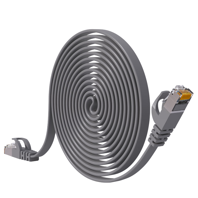 HAILE Cat6 Shielded Flat Network Patch Cable, 5 Meters, 10 Gigabit Transmission, HT-535Y