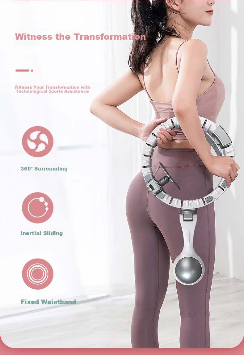 TEZEWA [Song Yi's Choice] Smart Hula Hoop for Women, Waist Slimming Fat Burning, Detachable And Adjustable Size Fitness Equipment for Lazy People 3