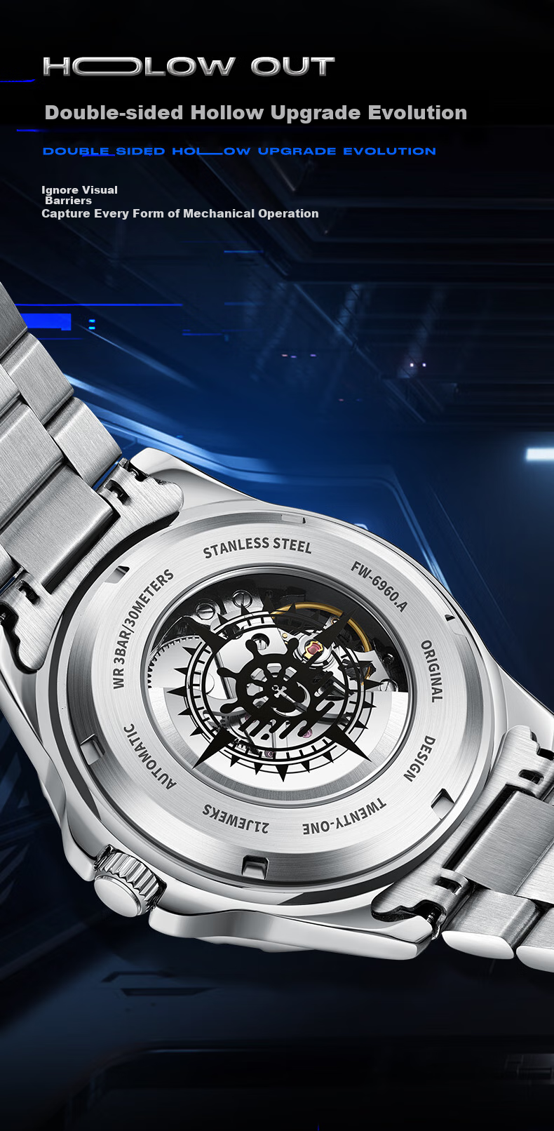 MARK FAIRWHALE Explorer Men's Automatic Mechanical Watch, Top Ten Business Watches, Chinese Brand Wristwatch, Birthday Gift for Boyfriend 11