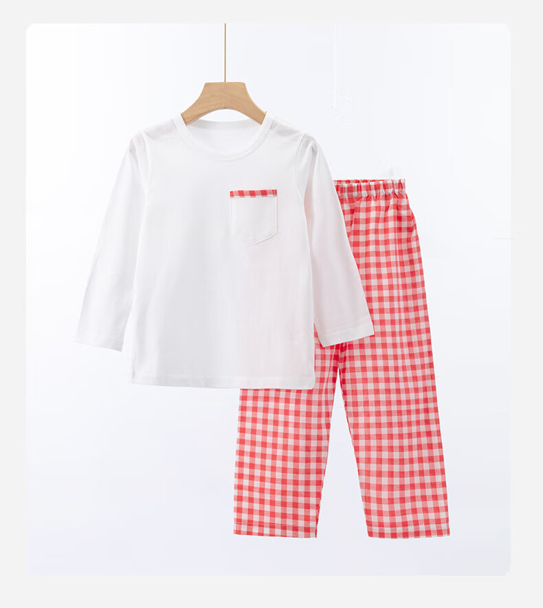 NUBIWU Children's Pajamas, Boys' Autumn Wear, New Style Baby Pure Cotton Loungewear, Girls' Autumn Full Cotton Underwear Set 19