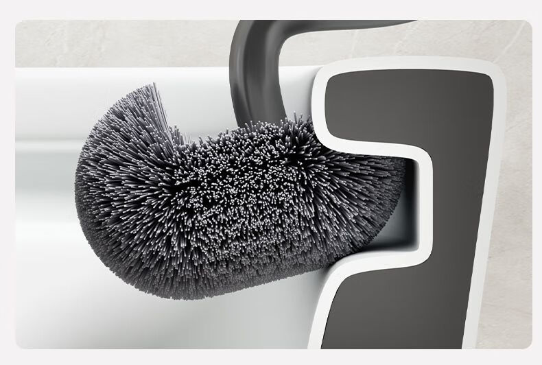MUYA Toilet Brush Squat Pan Brush S-Shaped Short Wall-Mounted Bathroom Toilet Cleaner No Dead Angle Cleaning Tool 8
