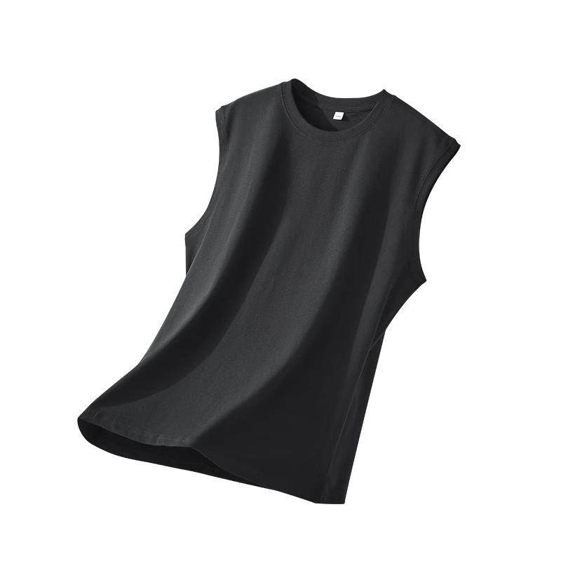 Miiow Heavyweight Cotton Men's Vest T-Shirt 100% Cotton Summer Thin Sleeveless Undershirt Base Layer for Men