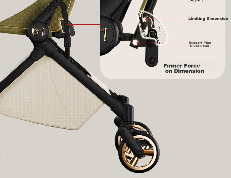 Dear Mom, Stroller with Reversible Seats for Sitting And Lying Down, Lightweight, High Landscape Design, Large Cabin, Airplane-Friendly Umbrella Stroller 28