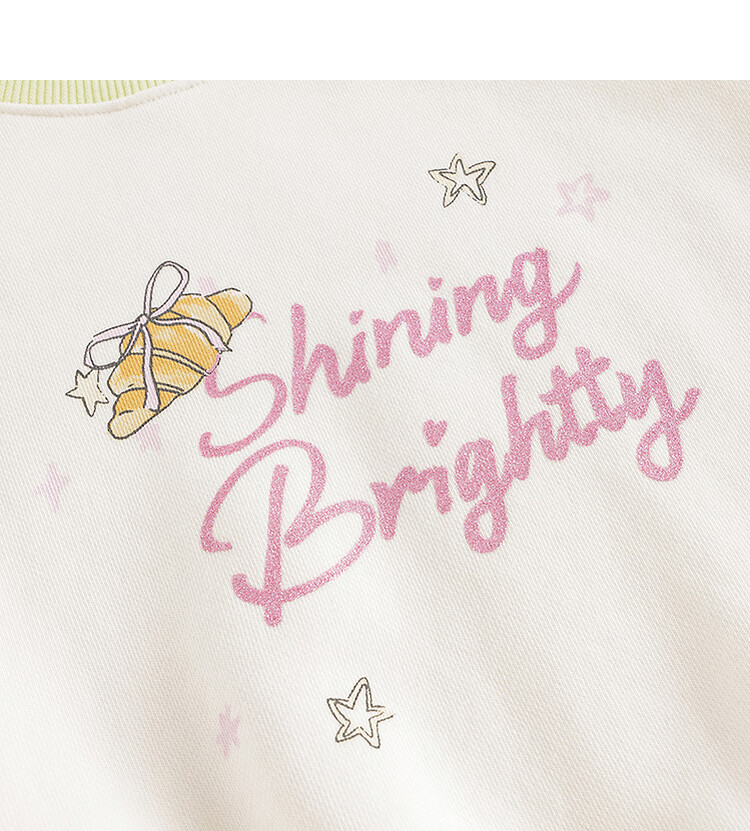 MARC&JANIE Girls' Playful Bow Contrast Color Sweatshirt, Baby Loose Top, Spring 2025 Collection, 250215 7