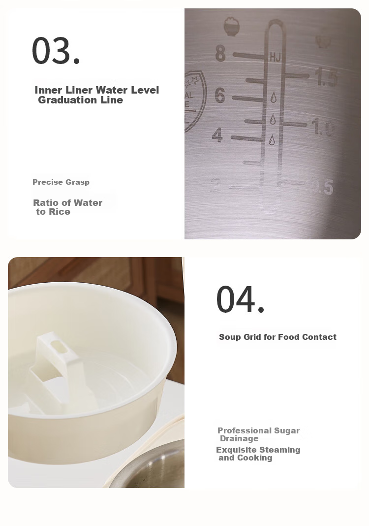 Liven Rice Cooker, Zero Fluorine Titanium Enamel Non-Stick Inner Pot, 3L Capacity, Small Household Electric Rice Cooker for 4-5 People, Smart Reservation Porridge Cooker And Rice Cooking Pot FB-D3568 21
