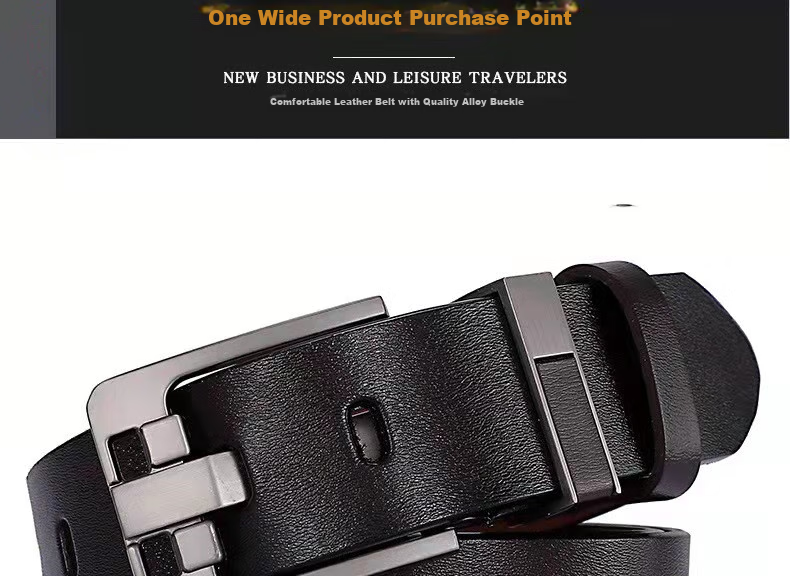 Dibinze Men's Belt, Extended 150cm, Large Size, for Chubby Men, Genuine Leather, Pin Buckle, Extra Long Belt, Gift for Boyfriend 14