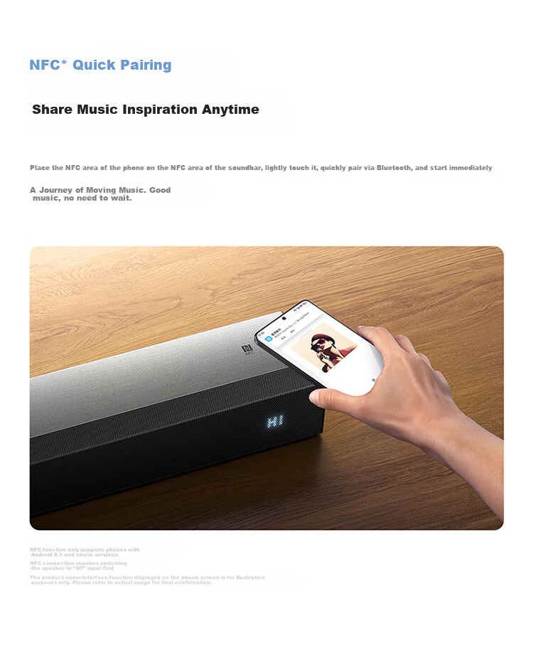 MI TV Soundbar 2.0, Soundbar Speaker System, Home Theater, Wireless Bluetooth 5.4 Speaker, Living Room Audio System, NFC Quick Pairing, Black 5