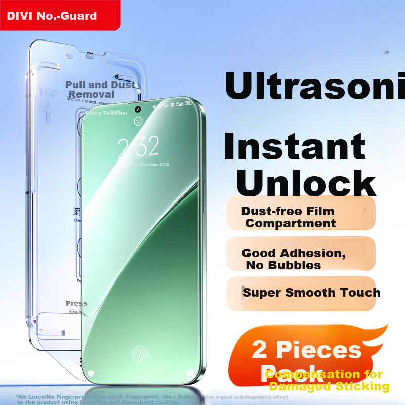 Защитное стекло DIVI для Xiaomi 15 Pro/Ultra/15S Pro, ультразвуковой отпечаток пальца, полное покрытие, HD, защита от отпечатков пальцев