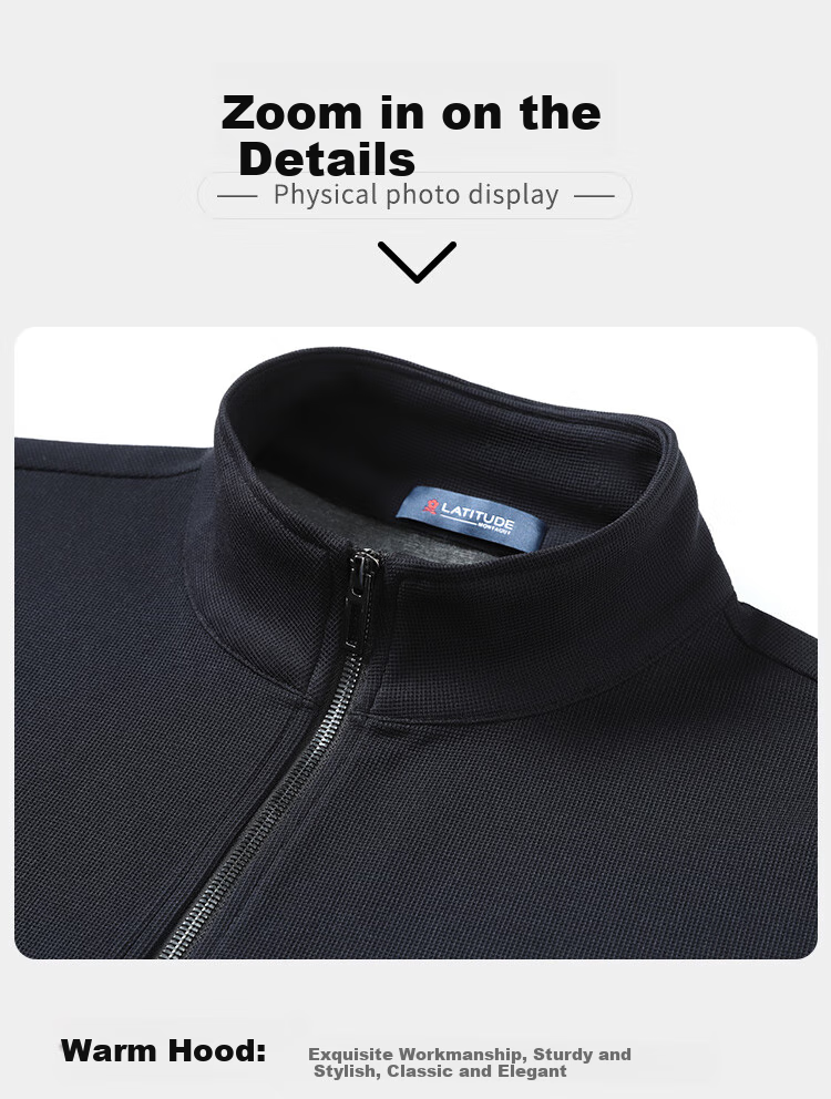 MONTAGUT Spring And Autumn Men's Stand-Collar Jacket with Mulberry Silk, Casual Sweatpants, Sporty Fashion Two-Piece Set, Black, Size 54 16