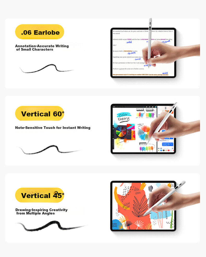 Smorss [New Upgraded Dual System] Universal Capacitive Stylus Compatible with Apple, Huawei, Honor, Xiaomi, Android Phones And IPad Tablets Universal Drawing Anti-Mistouch Touchscreen Writing Pe 12