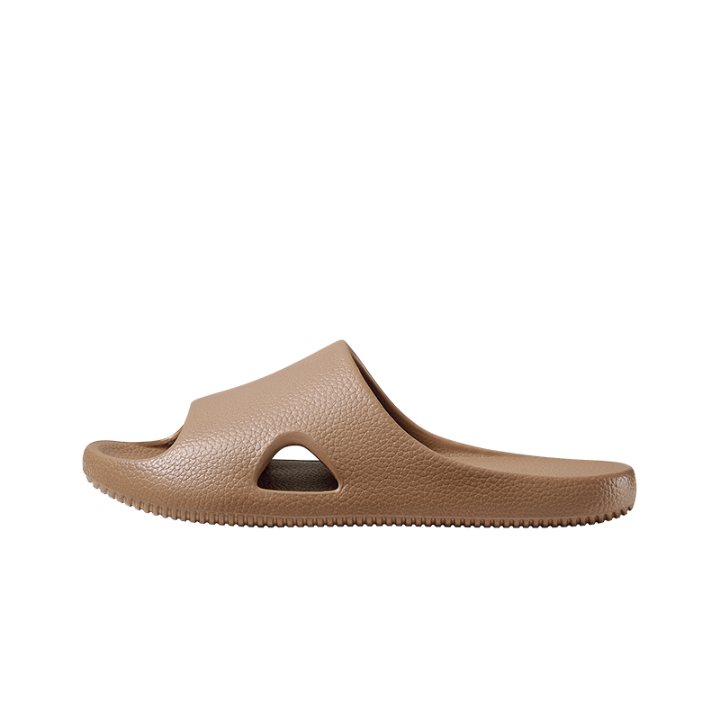 Poxi Li Mu Slippers, Bathroom Couple Style, Home Shower Non-Slip EVA All-Season Slippers for Men, Whole Wheat Brown, Size 35-36