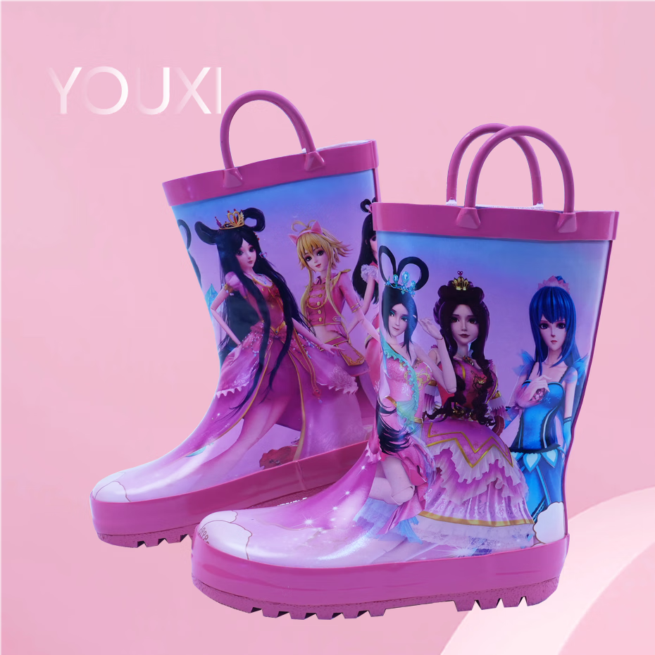 Youxi Rain Boots, Yeluoli Children's Rain Boots, Student Mid-School And Elementary School Children's Wear-Resistant Lightweight Rain Boots, Girls' Rubber Shoes, Size 31